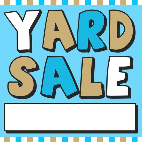 Yard Sale Clip Art Signs, Cute Yard Sale Signs, Yard Sale Clip Art, Yard Sale Signs, Sale Signs, Church Signs, Bubble Letters, Sign Post, For Sale Sign