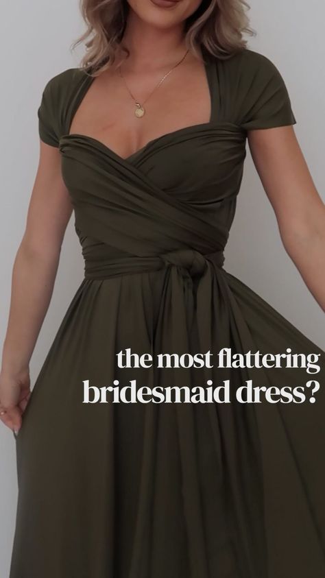 Lydia Rose on Instagram: “The suits everyone bridesmaid dress? 🤔 tag a bride/bridesmaid!⁠ •⁠ #fashiontips #fashionhacks #styletips #stylehacks #fashionhelp…” Infinity Gown Style, Infinity Dress Outfit, Infinity Dress Ways To Wear With Sleeves, Multiway Bridesmaid Dress Styles, Infinity Dress Ways To Wear Tutorial, Wrap Bridesmaid Dresses, Plus Size Infinity Dress, Multiwear Dress, Infinity Dress Tutorial