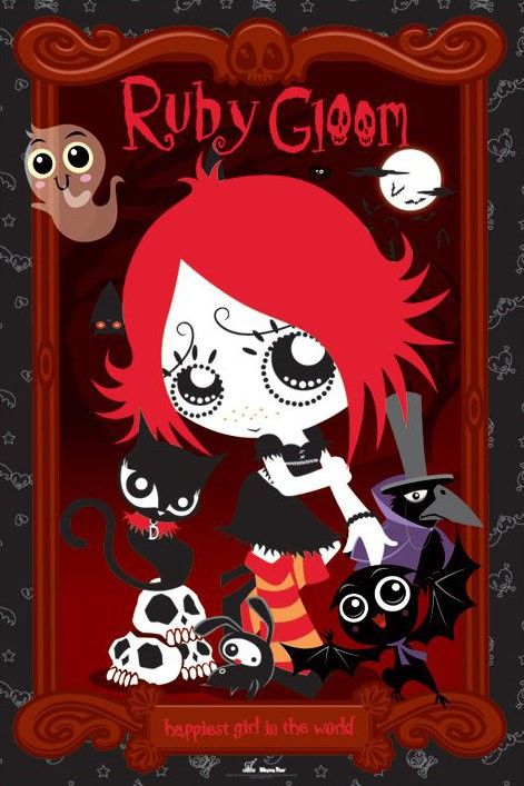 Ruby Gloom, Black Cats, Ruby, Red, Hair, Black