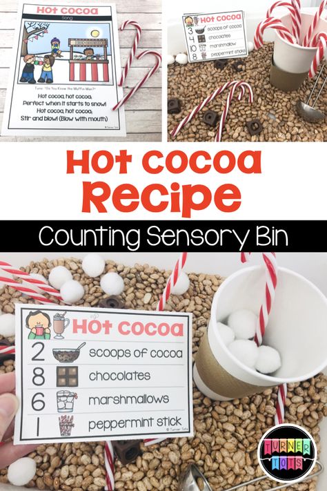 Chocolate Activities, Winter Sensory Bin, Winter Theme Preschool, Orbit Baby, Winter Activities Preschool, December Activities, Hot Cocoa Recipe, Cocoa Recipes, Peppermint Sticks