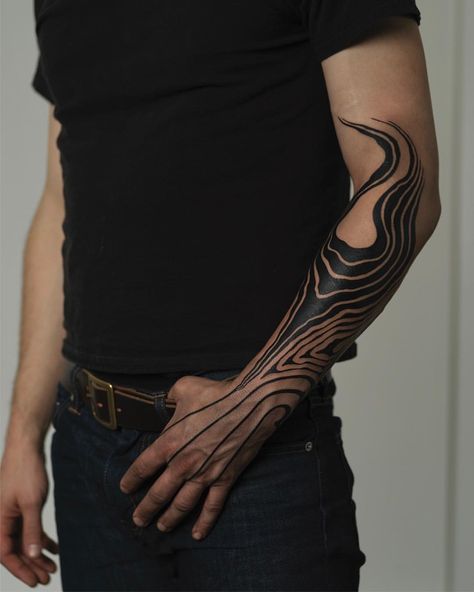 Eldritch Tattoo, Forearm Tattoos For Men, Inspiration Tattoos, Los Angeles Usa, Abstract Tattoo, Pattern Tattoo, Forearm Tattoo Men, Dope Tattoos, Line Tattoos