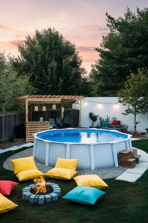 Get creative with these 20 DIY above ground pool ideas that are both stylish and affordable. Learn how to transform your backyard into a chic and relaxing space on a budget. #DIYPools #CheapAboveGroundPools #BackyardStyle Easy Above Ground Pool Landscape Ideas, Above Ground Pool Ideas On A Budget Diy, Diy Backyard Pool, Pool Budget, Yard Upgrades, Cheap Above Ground Pool, Diy Above Ground Pool, Cheap Pool, Above Ground Pools