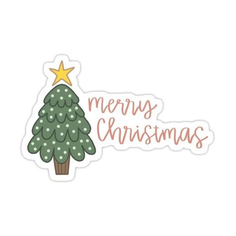 Merry Christmas Sticker by Kaley Hoggle Printable Stickers Christmas, Cute Christmas Stickers Aesthetic, Merry Christmas Stickers Printable, Merry Christmas Drawing Art, Aesthetic Christmas Stickers, Winter Stickers Printable, Christmas Sticker Ideas, Decorate Kindle, Christmas Stickers Aesthetic