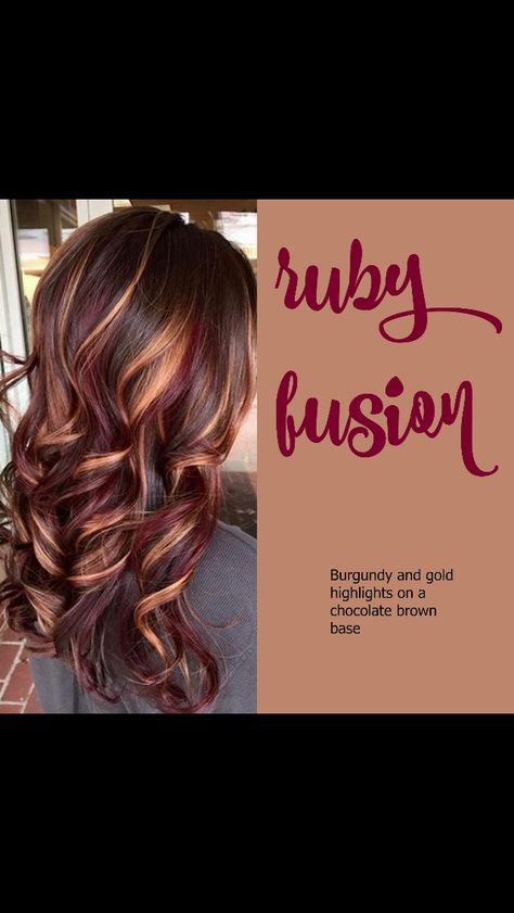 For sure need these colors for Fall!! Caramel Highlights, Burgundy Highlights, Hair Burgundy, Highlights Ideas, Summer Hair Color For Brunettes, Hair Color Highlights, Hair Color And Cut, Short Hairstyle, Fall Hair Color