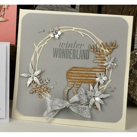 Christmas Card Layouts, Sizzix Big Shot Plus, Die Cut Christmas Cards, Winter Karten, Sizzix Cards, Winter Garland, Stamped Christmas Cards, Simple Christmas Cards, Snowflake Cards