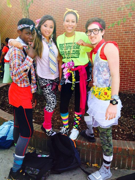 No body does wacky tacky day like Garner! Wacky Tacky Day, Tacky Day, Mismatch Day, School Spirit Week, Wednesday Outfit, Wednesday Dress, Engagement Photo Outfits Fall, Spirit Week Outfits, Crazy Dresses