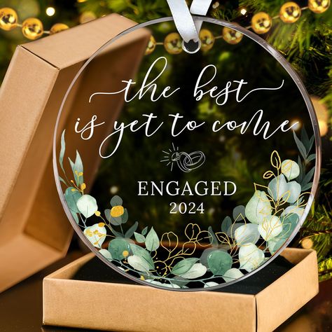 PRICES MAY VARY. ENGAGEMENT GIFTS FOR COUPLES: Let the world know this special moment, You're Engaged! For your future mate, this Engaged Ornament 2024 will commemorate the important things in life & create lasting and loving memories. Suitable for engagement ornament 2024, couple ornaments engagement, 1st engaged ornament, engagement gifts ornaments, ornament engagement, engagement gifts ornament, engagement ornaments GIFTS FOR NEWLY ENGAGED COUPLES/WOMEN/FRIENDS: Imagine the look on their enga Gifts For Engagement Couple, Sister Engagement Gift Ideas, Engagement Gift Ideas For Friend, Proposal Gifts For Couple, Christmas Gifts For Bride To Be, Wedding Gift Ideas For Friend, Engagement Gift For Daughter, Unique Wedding Gift Ideas For Couple, Engagement Basket Ideas