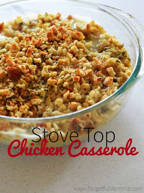 Easy and Delicious Stove Top Chicken Casserole - Forgetful Momma Stove Top Chicken Casserole, Healthy Reciepes, Chicken And Dressing Casserole, Stove Top Chicken, Dishes Ideas, Chicken And Stuffing, Chicken Casserole Easy, Stuffing Casserole, Top Chicken Recipes