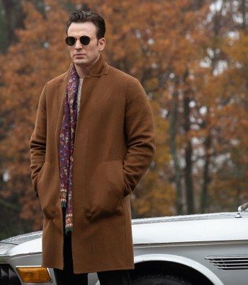 Knives Out Chris Evans, Trench Coat Man, Thanksgiving Fit, Christopher Robert Evans, Brown Wool Coat, Mens Wool Coats, Brown Trench Coat, Rian Johnson, Rich Family