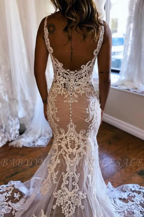 V-neck Sweetheart Lace Mermaid Long Wedding Dresses | Babyonlinewholesale Red Wedding Gowns Brides, Western Wedding Bridesmaids, Wedding Dresses Mermaid Lace, Ivory Mermaid Wedding Dress, Western Bridesmaid Dresses, Bride Things, Red Wedding Gowns, Maui Elopement, Wedding Boards