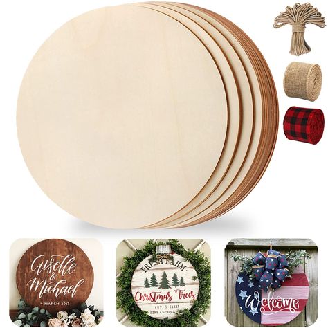 Christmas Craft Projects, Wood Circles, Wooden Cutouts, Craft Design, Craft Night, Wood Rounds, Dollar Tree Crafts, Diy Signs, Wood Cutouts