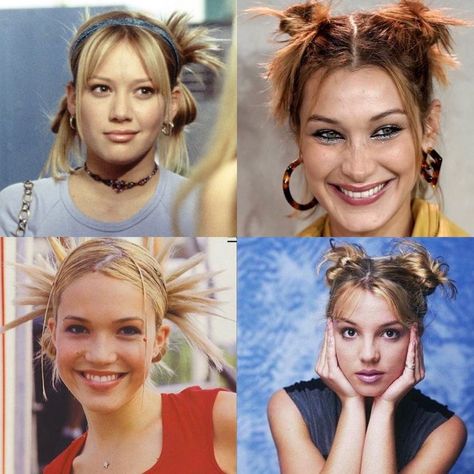 Hannah Montana Hairstyles, Outfits Mujeres, 2000s Hair, 90s Fashion Trends, 2000s Hairstyles, 2024 Moodboard, Y2k Hair, Flot Makeup, Y2k Hairstyles