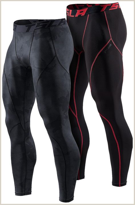 TSLA 1 or 2 Pack Men's Thermal Compression Pants, Athletic Sports Leggings & Running Tights, Wintergear Base Layer Bottoms Track Outfits, Mens Leggings, Mens Thermals, Athletic Gear, Compression Pants, Compression Shirt, Athletic Sports, Compression Leggings, Running Tights