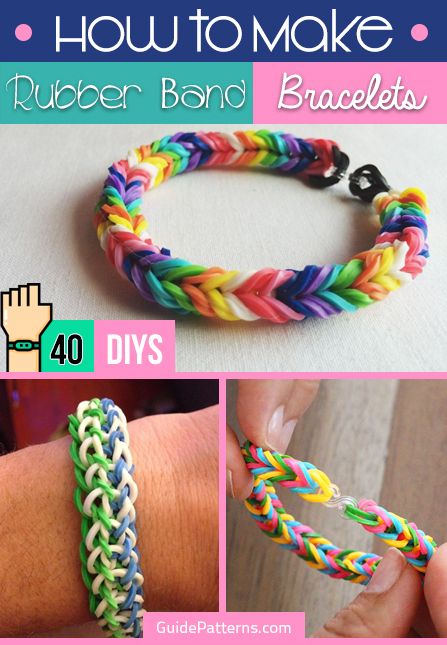 Mini Rubber Band Crafts, Making Rubber Band Bracelets, Rubber Band Bracelet Instructions, Ideas For Rubber Band Bracelets, How To Store Rubber Bands, Diy Bracelets Easy Rubber Band, Rubber Bands Bracelets Ideas, Rubber Band Friendship Bracelets, Rainbow Rubber Band Bracelet