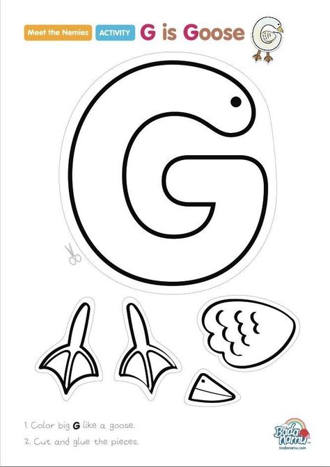 G Activities For Preschool, Letter G Activities For Preschool, G Activities, Letter G Crafts, Letter G Activities, Roast Goose, Goose Craft, Letter D Crafts, Preschool Letter Crafts