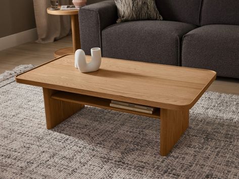 Woodworking Coffee Table, Modern Wood Coffee Table, Compact Sofas, High Back Armchair, Storage Products, Timber Veneer, Comfy Pillows, Living Comedor, Oak Coffee Table