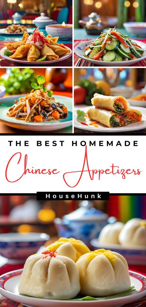 Elevate your appetizer game with our collection of 17 mouthwatering Chinese recipes. From homemade spring rolls to flavorful chicken wings, there's something to satisfy every craving. These dishes are simple to make with common ingredients, ensuring a delightful experience for your guests. Grab your chopsticks and get ready to impress! Chinese Appetizer Recipes, Chinese Appetizers For Party, Homemade Spring Rolls, Chinese Appetizers, Restaurant Appetizers, Asian Appetizers, New Years Appetizers, Tofu Salad, Fusion Restaurant