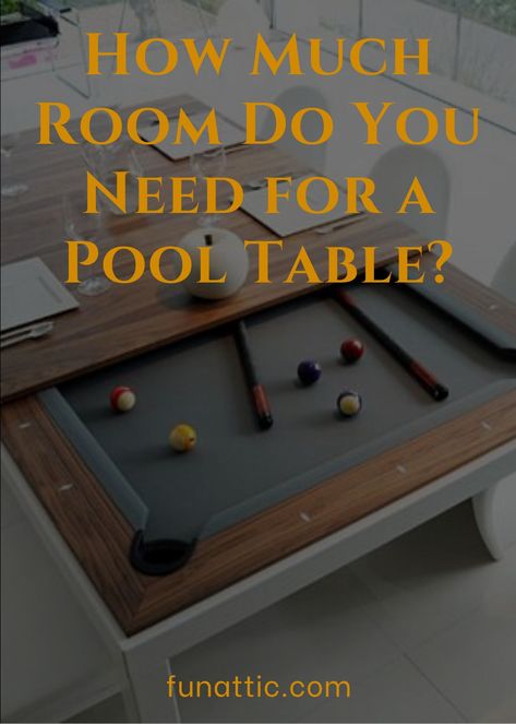 How Much Room Do You Need For A Pool Table, Basement With Pool Table Layout, Pool Table Small Room Ideas, Pool Table In Living Room, Pool Tables Rooms Ideas, Elegant Game Room, Garage Pool Table Room, Small Pool Table Room, Small Billiard Room