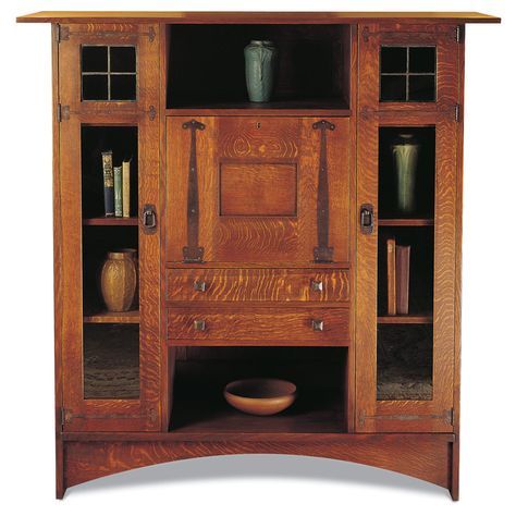 Craftsman Desk, Craftsman Cabinet, Craftsman Cabinets, Craftsman Interiors, Craftsman Style Furniture, Craftsman Decor, Stickley Furniture, Mission Style Furniture, Craftsman Homes