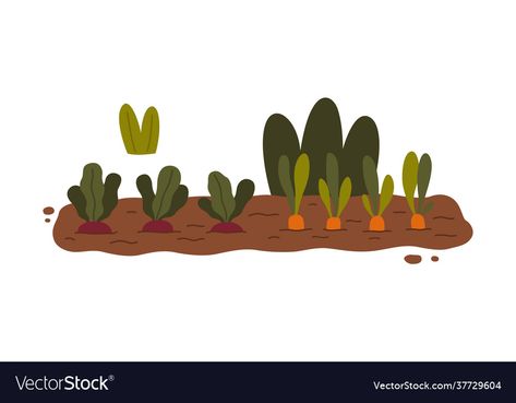 Growing Illustration, Garden Bed, Growing Vegetables, Horticulture, Transparent Png, Garden Beds, Agriculture, Png Images, Soil