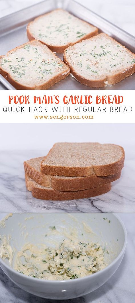 Lean Cuisine Recipes, Homemade Garlic Bread Recipe, Make Garlic Bread, Homemade Garlic Bread, Lean Cuisine, Garlic Bread Recipe, Slices Recipes, Delicious Bread, Challah