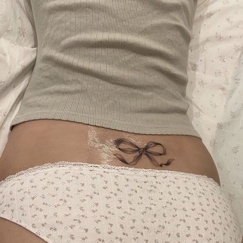 Cute Tats, Ribbon Tattoos, Bow Tattoo, Cute Little Tattoos, Dainty Tattoos, Girly Tattoos, Dope Tattoos, Little Tattoos, Piercing Tattoo