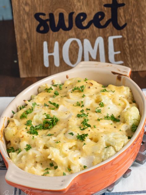 Christmas Cauliflower Casserole, Cauliflower Casseroles, Christmas Cauliflower, Cauliflower Au Gratin, Christmas Feast, Cauliflower Casserole, Holiday Meal, Diced Onions, Yummy Sides