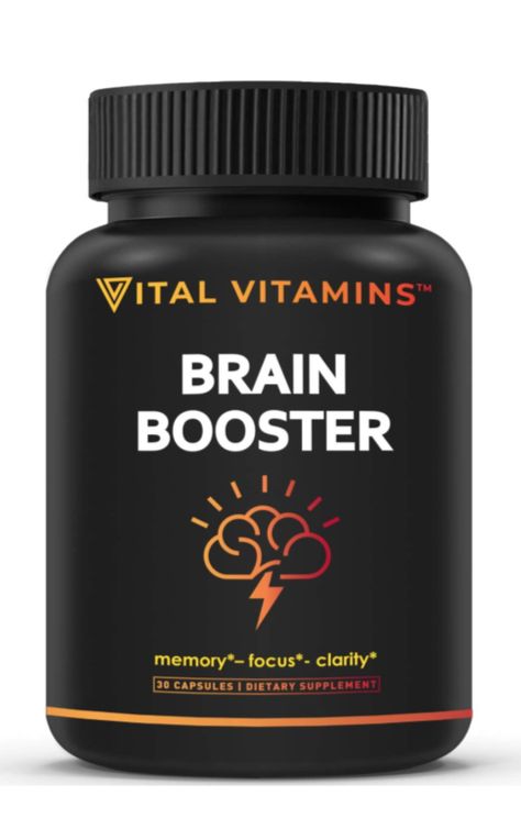 [Elevate Your Brain Power] Vital Vitamins Brain Booster with ginkgo biloba is formulated to help enhance focus, memory, clarity, & energy. Experience peak mental performance with our nootropic brain supplements for memory and focus. Brain Vitamins, Nootropics Brain, Focus Supplements, Brain Health Supplements, Bacopa Monnieri, Vitamins For Energy, Brain Supplements, Brain Booster, Women Supplements