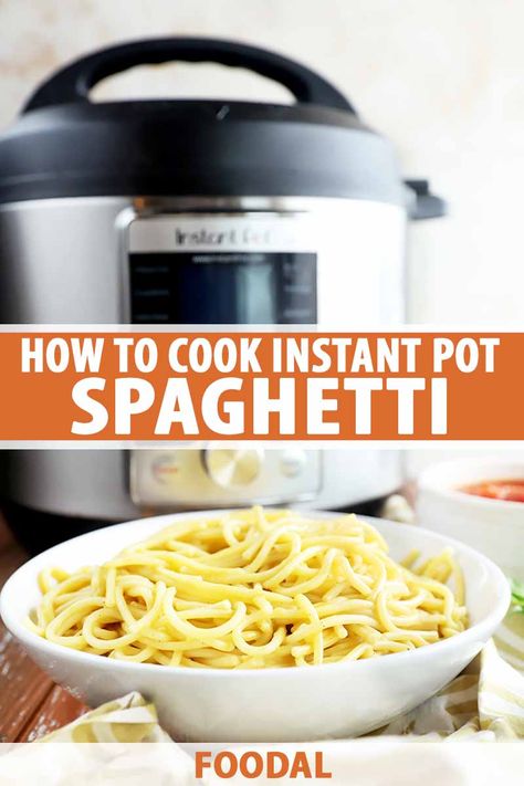 Learning how to cook spaghetti in the electric pressure cooker is a fantastic time-saver. This appliance is excellent for doing so much more than cooking tough meat cuts quickly, and this how-to guide proves it. It’s the quickest way to make simple pasta perfectly, every single time! #instantpot #spaghetti #foodal Easy Instant Pot Spaghetti, Instant Pot Spaghetti Recipe, Instant Pot Spaghetti, Cooking Spaghetti, Spaghetti Recipe, Instant Pot Dinner Recipes, Easy Instant Pot Recipes, Minced Meat, Spaghetti Recipes