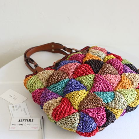 Crochet Bags, Crochet Handbags, Crochet Bag, Straw Bag, Crochet Blanket, Handbags, Knitting, Crochet, Closet