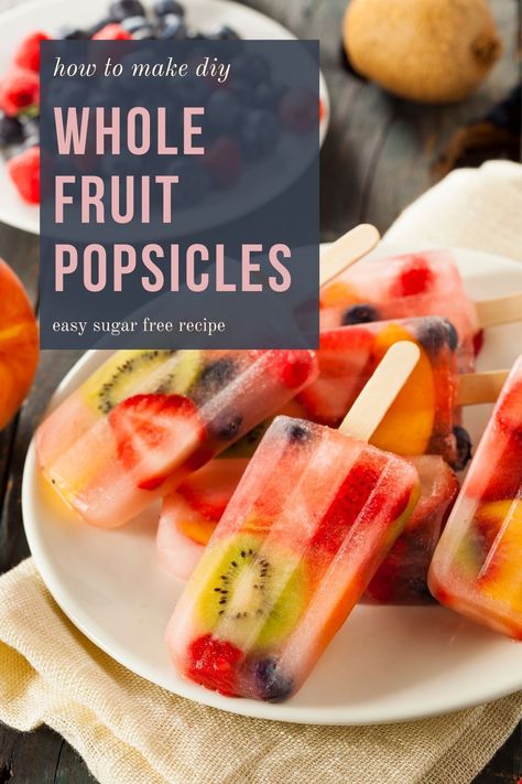 Popsicles Diy, Popsicle Recipe For Kids, Fruit Popsicle Recipes, Diy Popsicles, Travel Therapy, Frozen Popsicles, Healthy Popsicle Recipes, 30 Diet, Healthy Popsicles