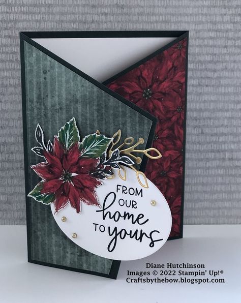 Stampin Up Boughs Of Holly, Boughs Of Holly Dsp, Dsp Stampin Up Cards, Boughs Of Holly, Tri Fold Cards, Gatefold Cards, Stampin Up Christmas, Fancy Folds, Stamping Up Cards