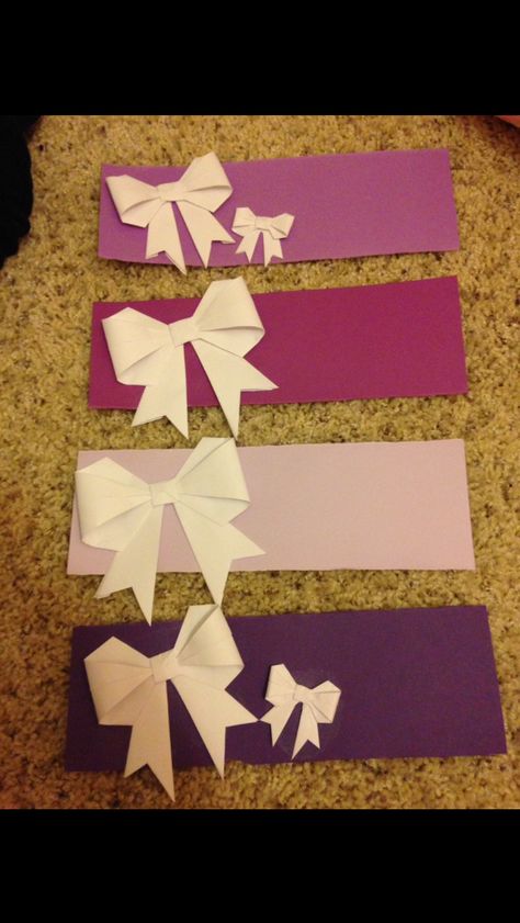 Origami Bow door decs :) (add names, obviously) Origami Name Tag, College Name Tags Door Decs, Res Life Door Decs Name Tags, Doortags Ra, Door Decks Ra, Door Tags Ra, Origami Bowl, Paper Folding Art, Origami Bookmarks