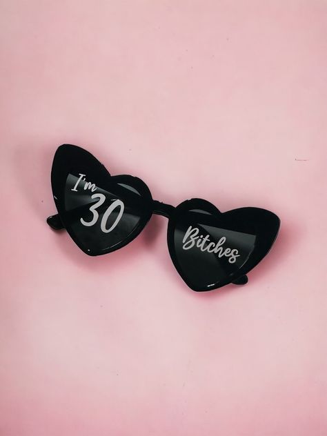 30th Birthday Party Bags, 30th Birthday Party Inspiration, 30th Birthday 30 Gifts Ideas, 30th Birthday Aesthetic For Women, 30th Birthday Accessories, Birthday Glasses Ideas, 30th Birthday Party Activities, 30th Bday Decoration Ideas, Last 20's Birthday