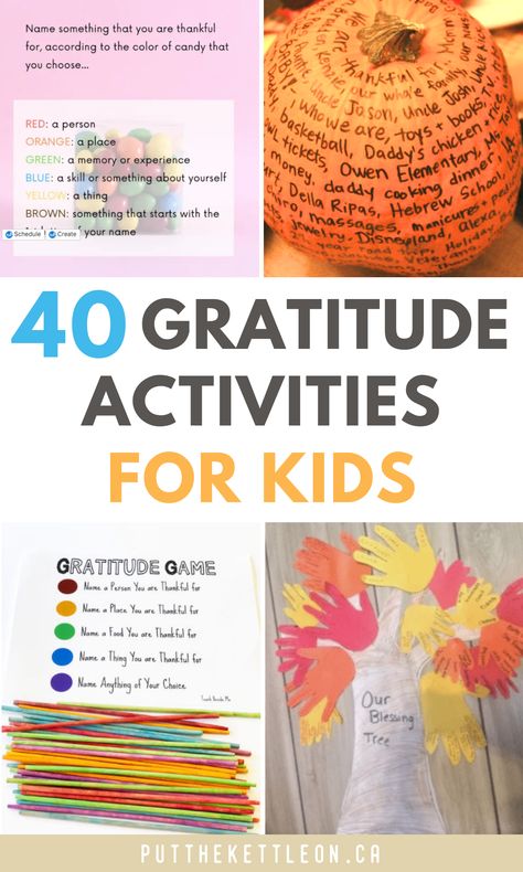 40 Fun Gratitude Activities For Kids Thankful Crafts For Kindergarten, Gratitude School Activities, Gratitude Family Activity, Gratitude Games For Preschoolers, Attitude Of Gratitude Activities, Grateful Kids Activities, Kids Thankful Activities, Thankfulness Preschool Activities, Gratitude Coloring Pages For Kids