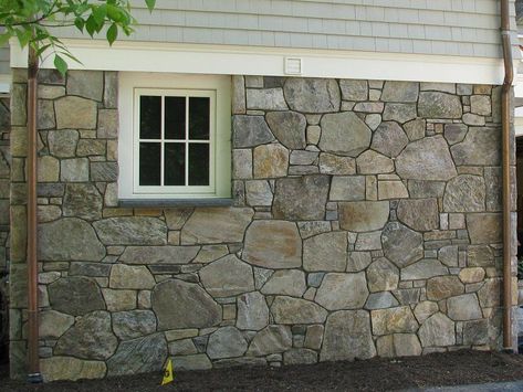 Click to close image, click and drag to move. Use arrow keys for next and previous. Stone House Revival, Exterior Stone Veneer, Stone Siding Exterior, Stone Veneer Exterior, Stone Exterior Houses, Faux Stone Panels, Historic New England, House Foundation, Building Plans House