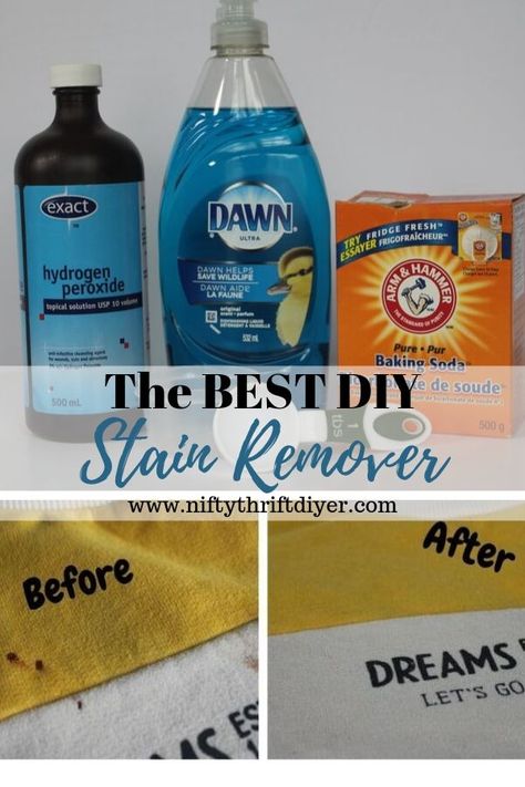 Homemade Stain Removers, Natural Stain Remover, Stain Remover Clothes, Diy Stain Remover, Stain Removal Guide, Fabric Stain Remover, Laundry Stain Remover, Diy Staining, Stain On Clothes