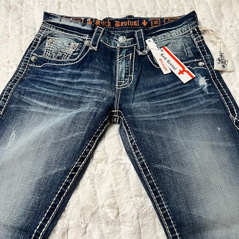 Rock Revival Travis Size 32 New With Tags Rock Revival Jeans Mens, Rock Revival Jeans, Jeans Mens, Jeans Rock, Rock Revival, Mens Jeans, Color Blue, Man Shop, Tags