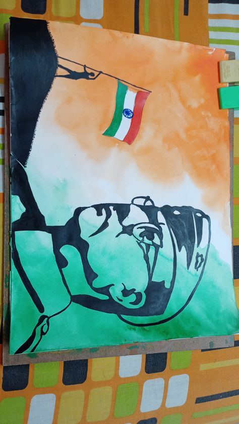 Easy Painting For Competition, Indipandans Day Drawing Competition, 15th August Drawing Competition, Republic Day Painting Competition, 15 Agustus India Drawing, 15 August Painting, 15 August Drawing For Kids, 15august Drawing, Independence Day Painting Competition