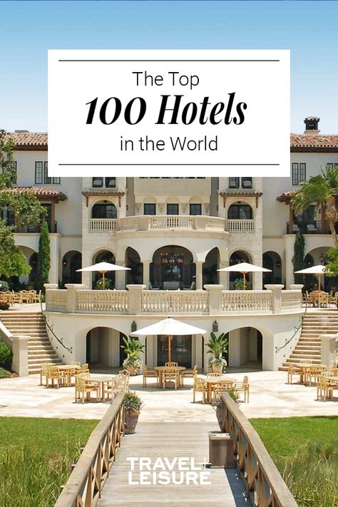 Travel + Leisure has ranked and listed the top 100 hotels around the world. Whether you're looking for a resort by the beach or hotel in the city we have found the best places to stay for your next vacation. #Hotel #WorldsBest #TopHotels #2019 #Vacation #Travel #5Star #World | Travel + Leisure - World's 100 Best Hotels Best Hotel Views, Amazing Hotels Of The World, Famous Hotels In The World, Luxury Hotels Around The World, Top Hotels In The World, Most Beautiful Hotels In The World, Cool Hotels In United States, Most Expensive Hotels In The World, Small Hotels Design