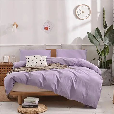 Purple Duvet, Purple Duvet Cover, Cotton Duvet Cover, Cotton Duvet, Lavender Purple, Duvet Cover Set, Duvet Cover, Duvet, Lavender