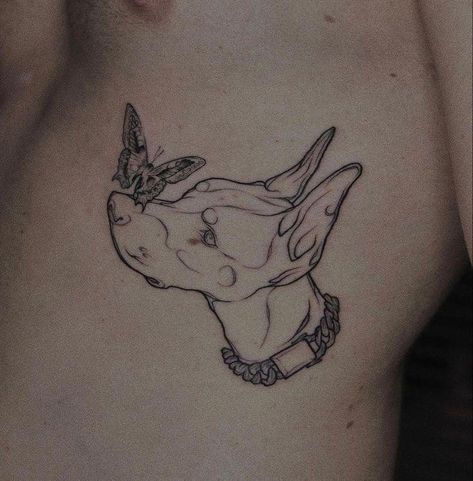 Expat Tattoo, Small Manly Tattoos, Dog Tattoo Doberman, Doberman Drawing, Doberman Tattoo, Cowgirl Tattoos, Pitbull Tattoo, Sick Tattoo, Wicked Tattoos