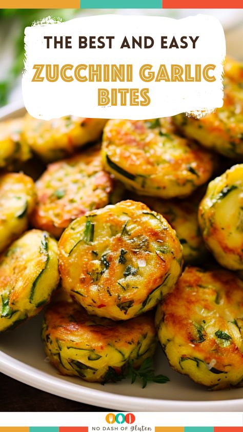 Italian Recipes Zucchini, Zucchini Garlic Balls, Yellow Zucchini Recipes Side Dishes, Easy App Recipes, Cheesy Garlic Zucchini, Low Carb Healthy Appetizers, Zucchini Cheddar Bites, Zucchini Recipes Appetizers, Appetizers To Go With Lasagna