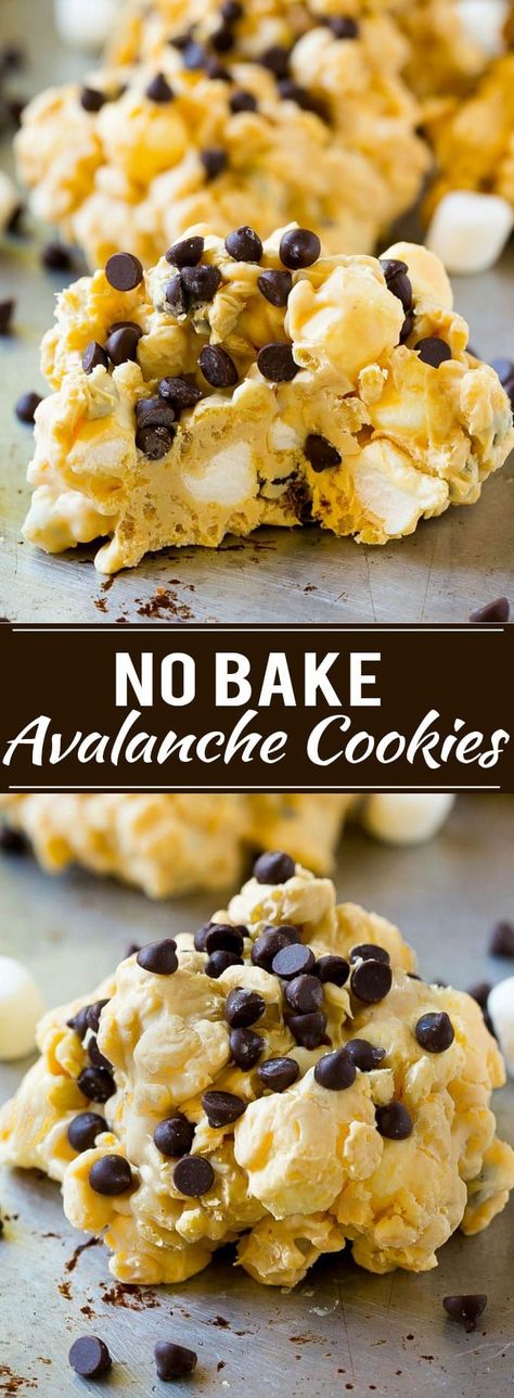 Avalanche Cookies Recipe | No Bake Cookie Recipe | Easy Cookie Recipe | Avalanche Bark #bark #avalanche #avalanchecookies #cookies #nobakecookies #nobake #dessert #dinneratthezoo Avalanche Bark, No Bake Cookie Recipe, Avalanche Cookies, Cookies No Bake, Easy No Bake Cookies, No Bake Cookie, Easy Cookie Recipe, Xmas Baking, Holidays Recipes