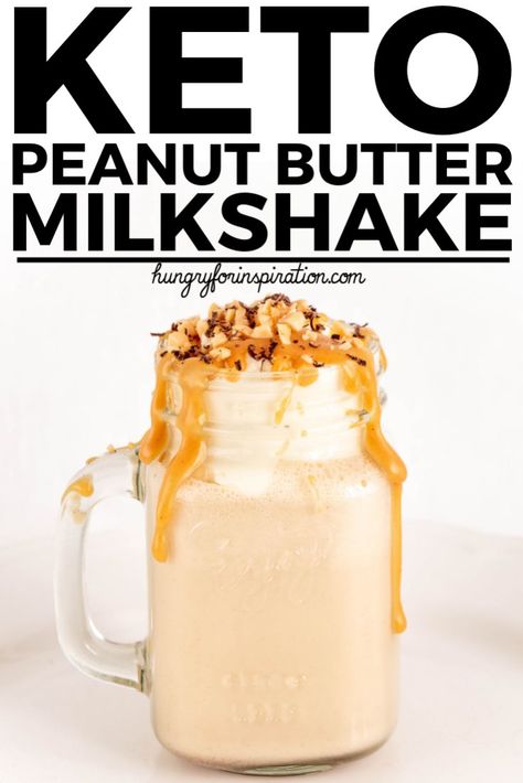 Easy Keto Peanut Butter Milkshake | Hungry For Inspiration Keto Milkshake, Peanut Butter Milkshake, Dolce Poche Calorie, Keto Diet Drinks, Keto Shakes, Keto Smoothie, Keto Smoothie Recipes, Keto Peanut Butter, Desserts Keto