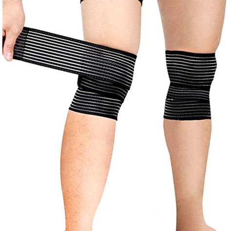 Sports Knee Wraps (Pair) for Weight Lifting, Gym Workout, Cross Training WODs,Fitness  #MedicalSuppliesEquipment Sore Knees, Cross Training Workouts, Power Lifting, Lifting Workouts, Knee Wraps, Knee Support, Leg Press, Sports Medicine, Athletic Socks