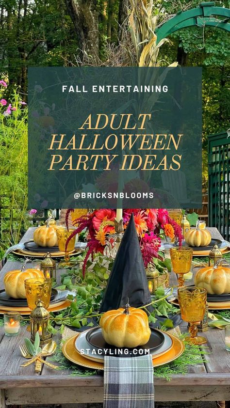 Dinner Party Ideas For Adults, Adult Halloween Birthday Party, Fun Halloween Party Ideas, Adult Halloween Party Ideas, Halloween Tea Party, Halloween Party Appetizers, Halloween Treats For Kids, Halloween Party Dinner, Chic Halloween