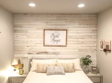 Because 2020 was definitely the year we all internalized the importance of our own four walls! Wood Walls Bedroom, Wall Behind Bed, Diy Wood Wall, Feature Wall Bedroom, Wood Walls, Diy Accent Wall, Wood Accent Wall, Plank Walls, Accent Wall Bedroom