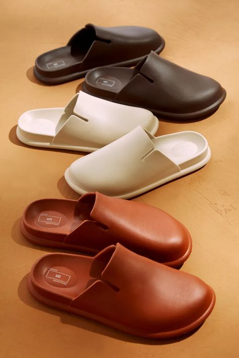 Edris Elba, New Sneaker Releases, Rubber Clogs, Futuristic Shoes, Slider Sandals, Flip Flops Style, Shoes Photography, Spring Sandals, Rubber Shoes