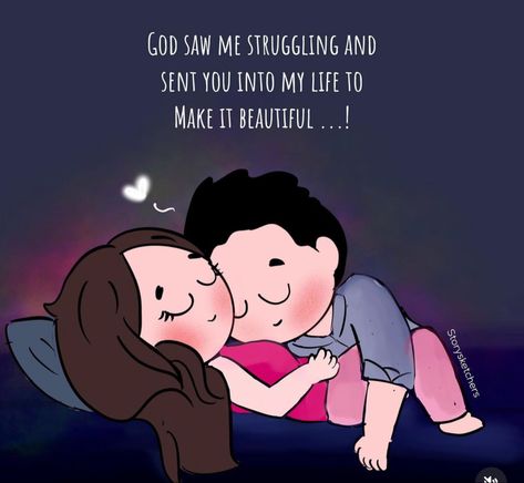 Couples Images Cute, Blessed Quotes For Him, Quotes For Husband, Best Wife Quotes, Quotes My Love, Love Quotes For Couples, Good Morning Couple, Couple Love Quotes, Cartoon Love Quotes